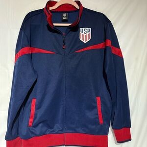 USA Soccer Navy and Scarlet Men's Bomber Jacket